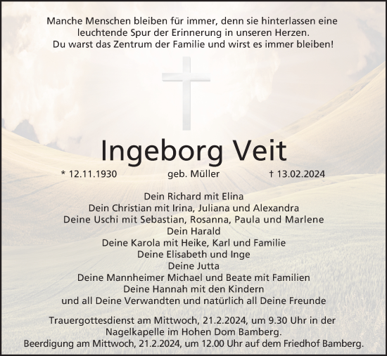 Anzeige von Ingeborg Veit von MGO