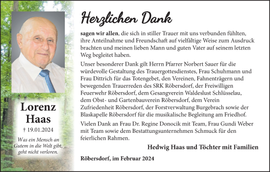 Anzeige von Lorenz Haas von MGO