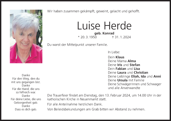Anzeige von Luise Herde von MGO