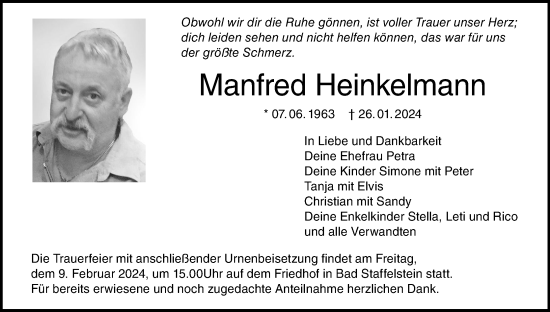 Anzeige von Manfred Heinkelmann von MGO