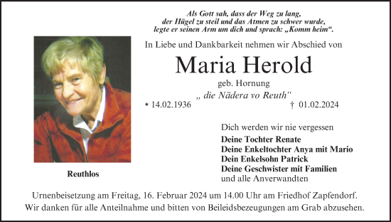 Anzeige von Maria Herold von MGO