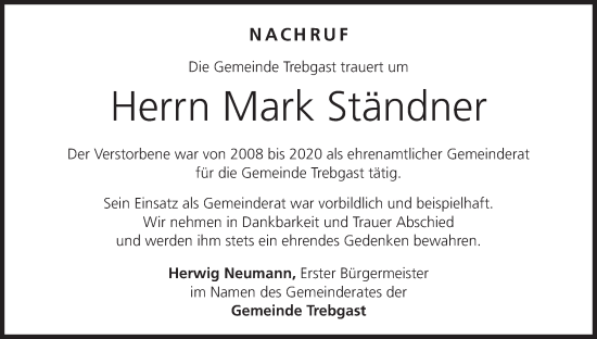 Anzeige von Mark Ständner von MGO