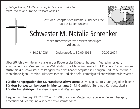 Anzeige von Natalie Schrenker von MGO