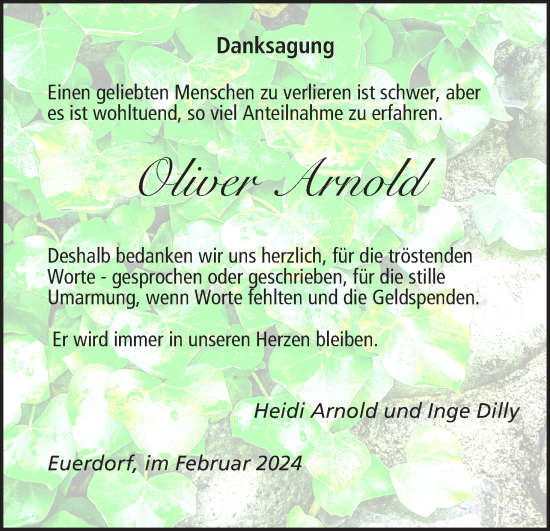 Anzeige von Oliver Arnold von MGO