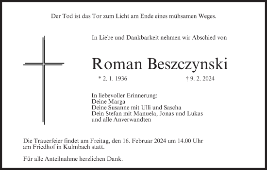 Anzeige von Roman Beszczynski von MGO