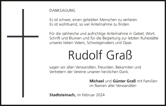 Anzeige von Rudolf Graß von MGO