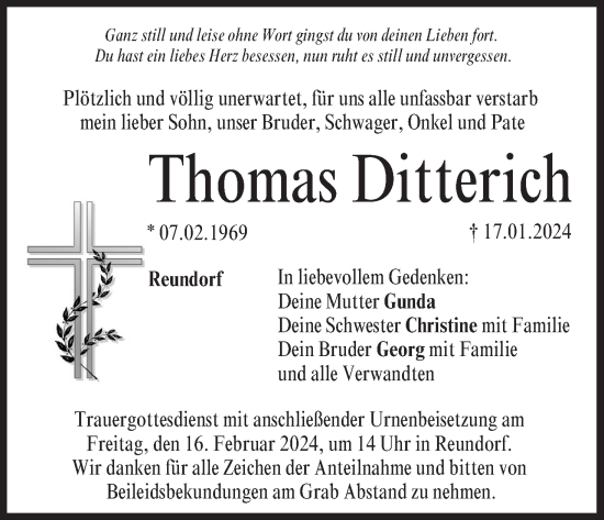 Anzeige von Thomas Ditterich von MGO