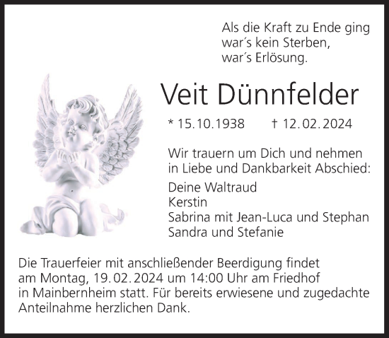 Anzeige von Veit Dünnfelder von MGO