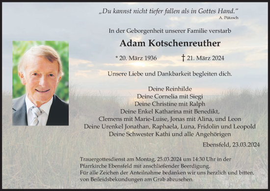Anzeige von Adam Kotschenreuther von MGO