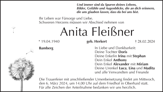 Anzeige von Anita Fleißner von MGO