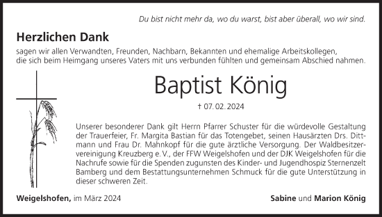 Anzeige von Baptist König von MGO