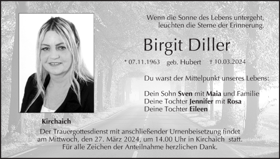 Anzeige von Birgit Diller von MGO