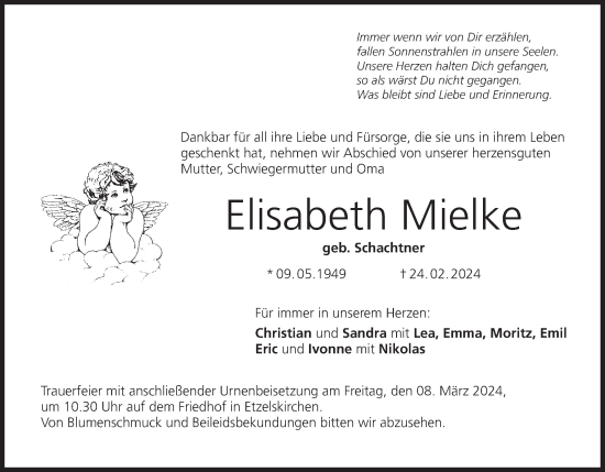 Anzeige von Elisabeth Mielke von MGO