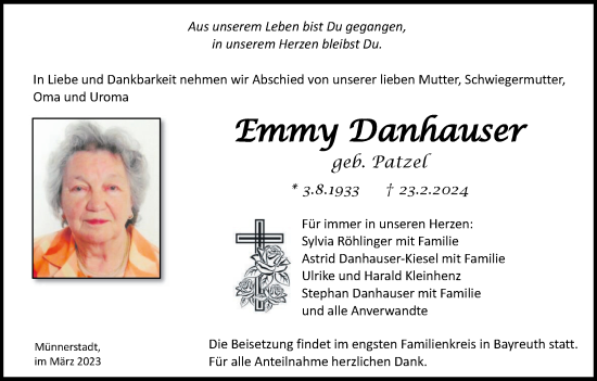 Anzeige von Emmy Danhauser von MGO