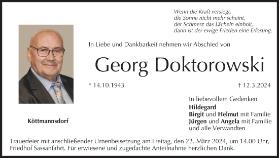 Anzeige von Georg Doktorowski von MGO