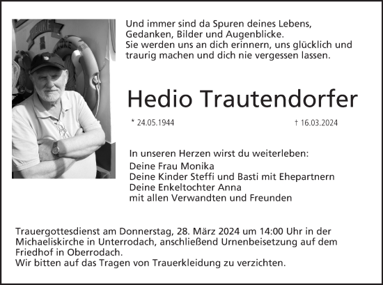 Anzeige von Hedio Trautendorfer von MGO