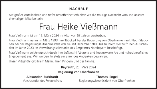 Anzeige von Heike Vießmann von MGO