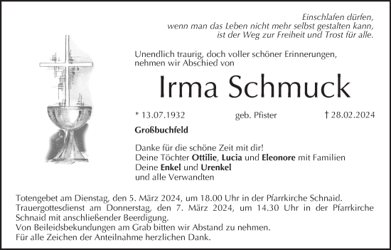 Anzeige von Irma Schmuck von MGO