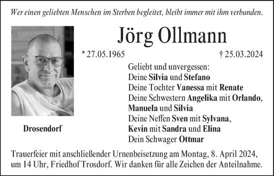 Anzeige von Jörg Ollmann von MGO