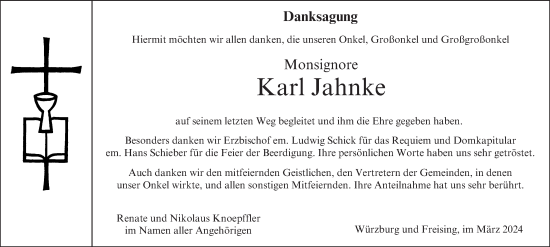 Anzeige von Karl Jahnke von MGO