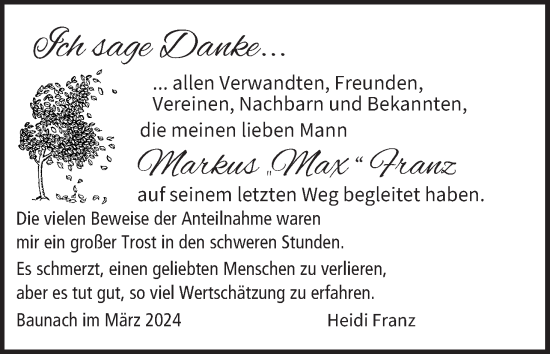 Anzeige von Markus Franz von MGO