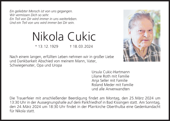 Anzeige von Nikola Cukic von MGO
