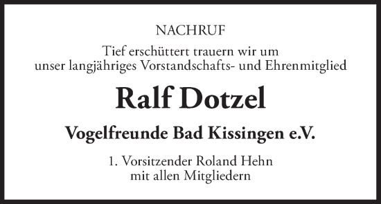 Anzeige von Ralf Dotzel von MGO