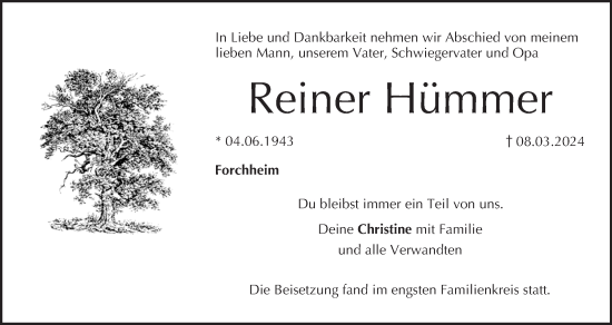 Anzeige von Reiner Hümmer von MGO