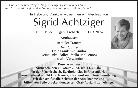 Anzeige von Sigrid Achtziger von MGO