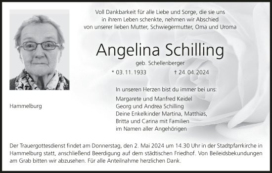 Anzeige von Angelina Schilling von MGO