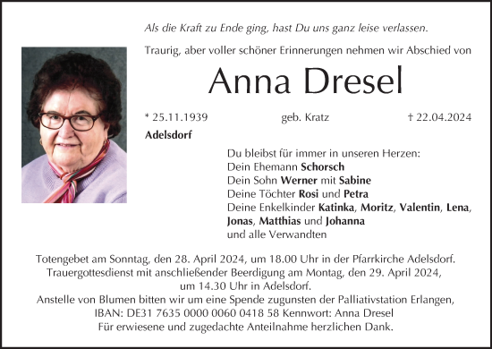 Anzeige von Anna Dresel von MGO