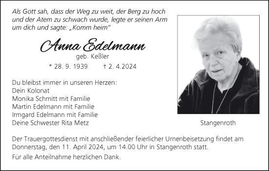 Anzeige von Anna Edelmann von MGO