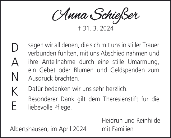 Anzeige von Anna Schießer von MGO