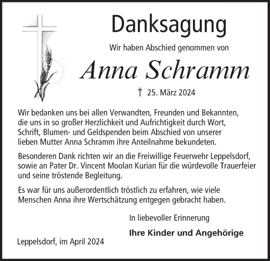 Anzeige von Anna Schramm von MGO