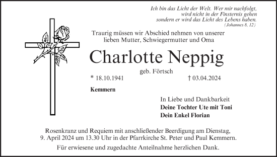 Anzeige von Charlotte Neppig von MGO
