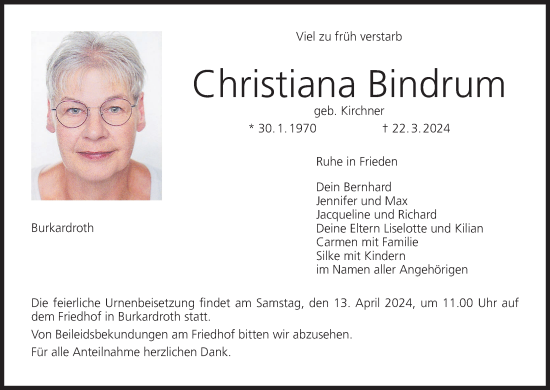 Anzeige von Christiana Bindrum von MGO
