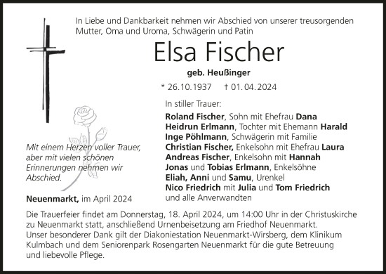 Anzeige von Elsa Fischer von MGO