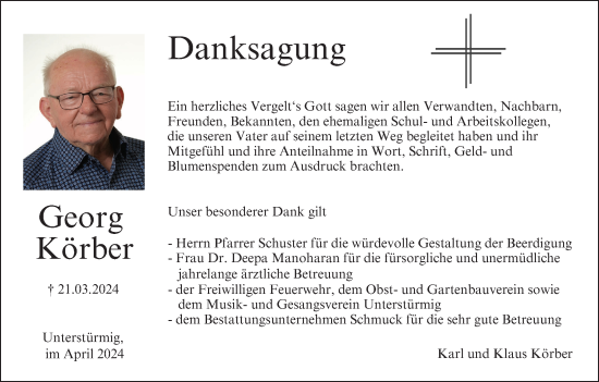 Anzeige von Georg Körber von MGO