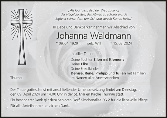 Anzeige von Johanna Waldmann von MGO