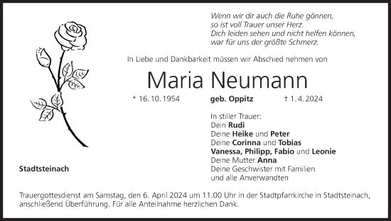 Anzeige von Maria Neumann von MGO