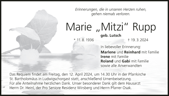 Anzeige von Marie Rupp von MGO