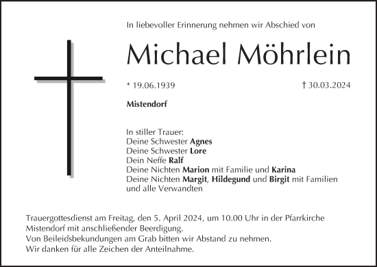 Anzeige von Michael Möhrlein von MGO