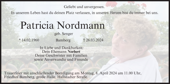 Anzeige von Patricia Nordmann von MGO