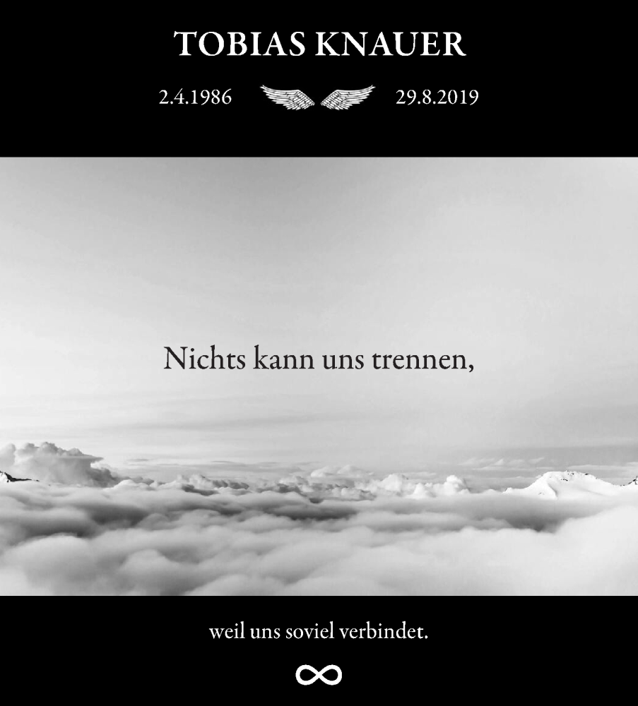  Traueranzeige für Tobias Knauer vom 02.04.2024 aus MGO