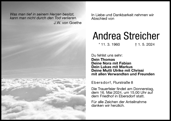 Anzeige von Andrea Streicher von MGO