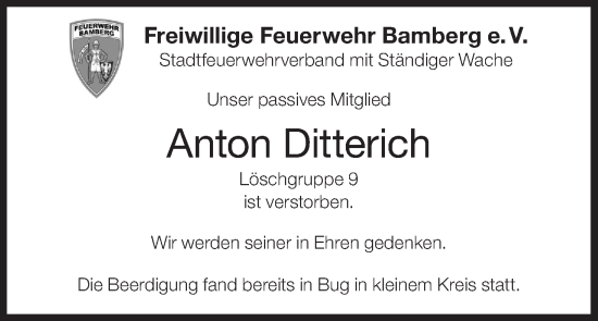Anzeige von Anton Ditterich von MGO