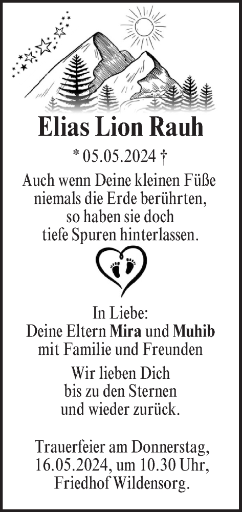 Anzeige von Elias Lion Rauh von MGO