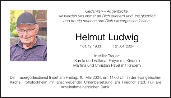 Anzeige von Helmut Ludwig von MGO