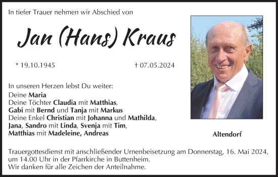 Anzeige von Jan Kraus von MGO