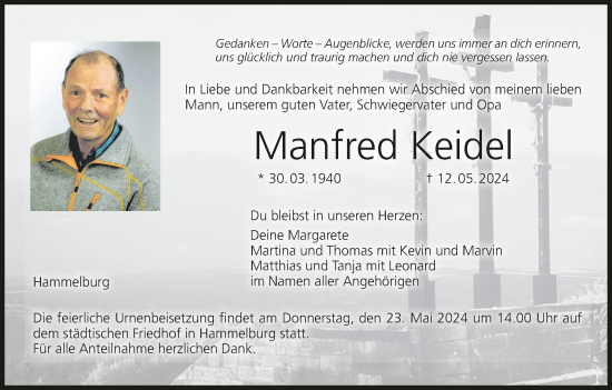 Anzeige von Manfred Keidel von MGO